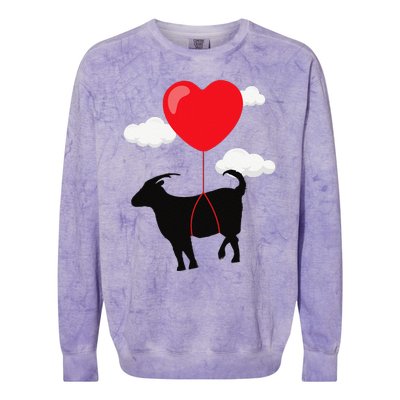 Goat Valentine's Day Valentines Gift For Farmer Colorblast Crewneck Sweatshirt