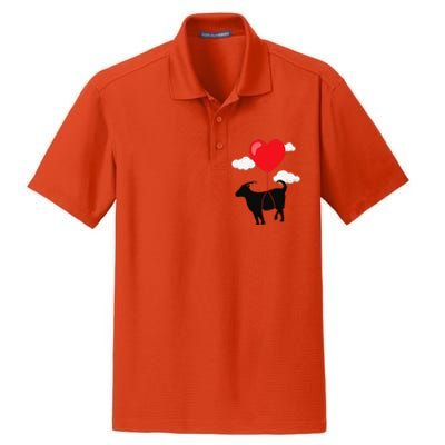 Goat Valentine's Day Valentines Gift For Farmer Dry Zone Grid Polo