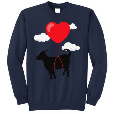 Goat Valentine's Day Valentines Gift For Farmer Tall Sweatshirt