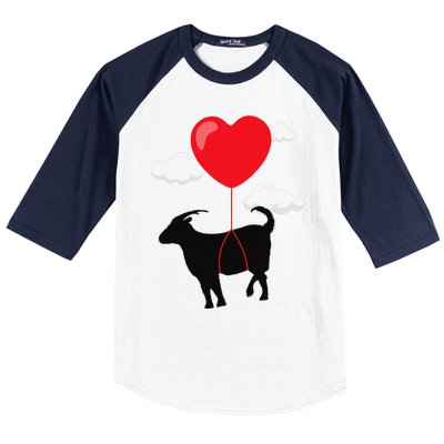 Goat Valentine's Day Valentines Gift For Farmer Baseball Sleeve Shirt