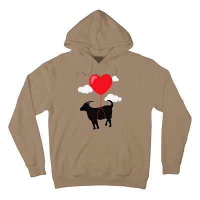 Goat Valentine's Day Valentines Gift For Farmer Hoodie