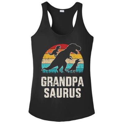 Grandpasaurus Vintage Dinosaur For Grandpa Fathers Day Ladies PosiCharge Competitor Racerback Tank