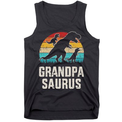 Grandpasaurus Vintage Dinosaur For Grandpa Fathers Day Tank Top
