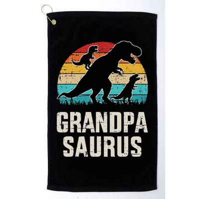 Grandpasaurus Vintage Dinosaur For Grandpa Fathers Day Golf Towel