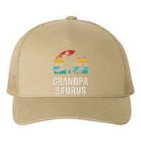 Grandpasaurus Vintage Dinosaur For Grandpa Fathers Day Yupoong Adult 5-Panel Trucker Hat