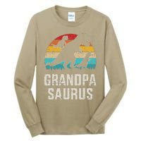 Grandpasaurus Vintage Dinosaur For Grandpa Fathers Day Tall Long Sleeve T-Shirt