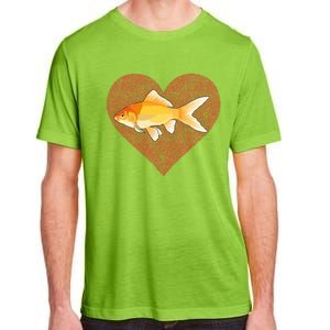 Goldfish Valentines Day Fish Love Fingerprint Gift Adult ChromaSoft Performance T-Shirt