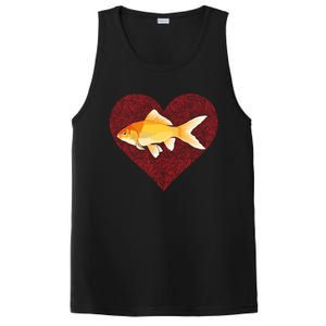 Goldfish Valentines Day Fish Love Fingerprint Gift PosiCharge Competitor Tank