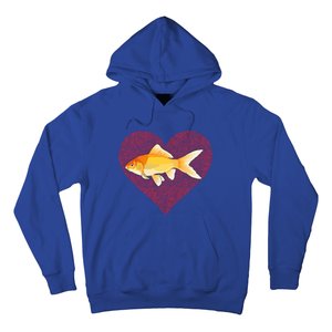 Goldfish Valentines Day Fish Love Fingerprint Gift Hoodie