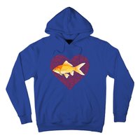 Goldfish Valentines Day Fish Love Fingerprint Gift Hoodie