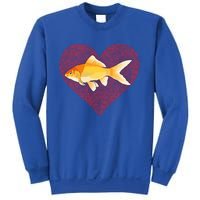 Goldfish Valentines Day Fish Love Fingerprint Gift Sweatshirt