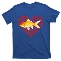 Goldfish Valentines Day Fish Love Fingerprint Gift T-Shirt