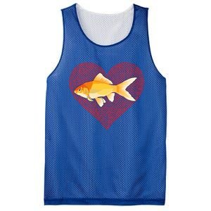 Goldfish Valentines Day Fish Love Fingerprint Gift Mesh Reversible Basketball Jersey Tank