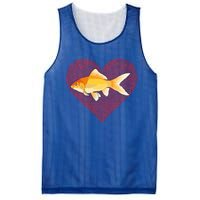 Goldfish Valentines Day Fish Love Fingerprint Gift Mesh Reversible Basketball Jersey Tank