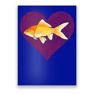 Goldfish Valentines Day Fish Love Fingerprint Gift Poster