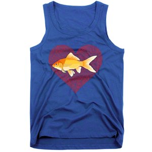 Goldfish Valentines Day Fish Love Fingerprint Gift Tank Top