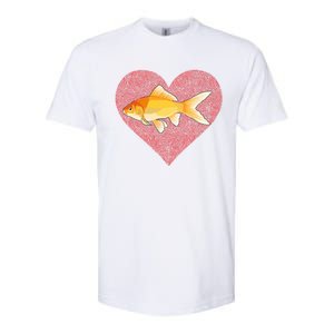 Goldfish Valentines Day Fish Love Fingerprint Gift Softstyle CVC T-Shirt