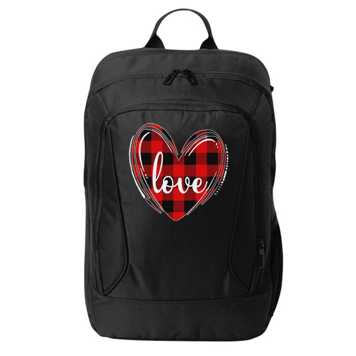 Girls Valentines Day Shirts Funny Hearts Love Buffalo Plaid City Backpack