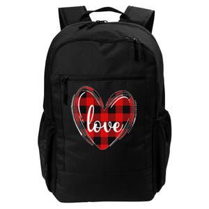 Girls Valentines Day Shirts Funny Hearts Love Buffalo Plaid Daily Commute Backpack