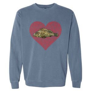 Groupers Valentines Day Fish Love Fingerprint Meaningful Gift Garment-Dyed Sweatshirt