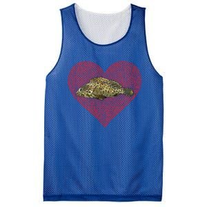 Groupers Valentines Day Fish Love Fingerprint Meaningful Gift Mesh Reversible Basketball Jersey Tank