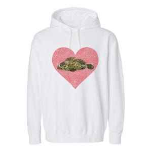 Groupers Valentines Day Fish Love Fingerprint Meaningful Gift Garment-Dyed Fleece Hoodie