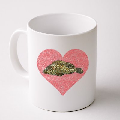 Groupers Valentines Day Fish Love Fingerprint Meaningful Gift Coffee Mug