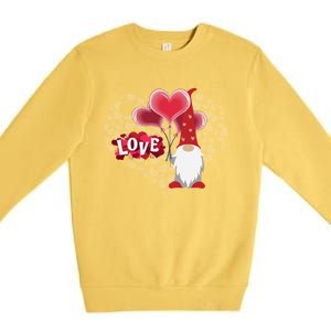 Gnome Valentine's Day Gift Love Great Teen Gift Premium Crewneck Sweatshirt