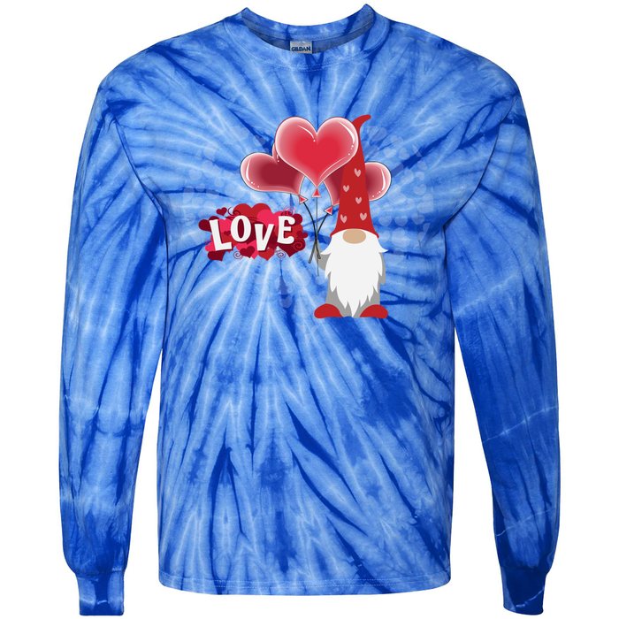 Gnome Valentine's Day Gift Love Great Teen Gift Tie-Dye Long Sleeve Shirt