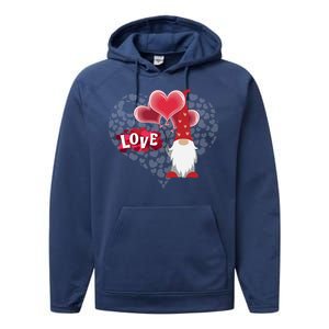 Gnome Valentine's Day Gift Love Great Teen Gift Performance Fleece Hoodie