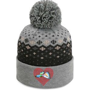 Guppies Valentines Day Fish Love Fingerprint Gift The Baniff Cuffed Pom Beanie