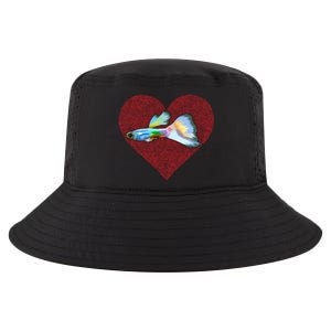 Guppies Valentines Day Fish Love Fingerprint Gift Cool Comfort Performance Bucket Hat