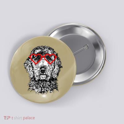 Goldendoodle Valentines Day Doodle Dog Mom Dog Lover Button