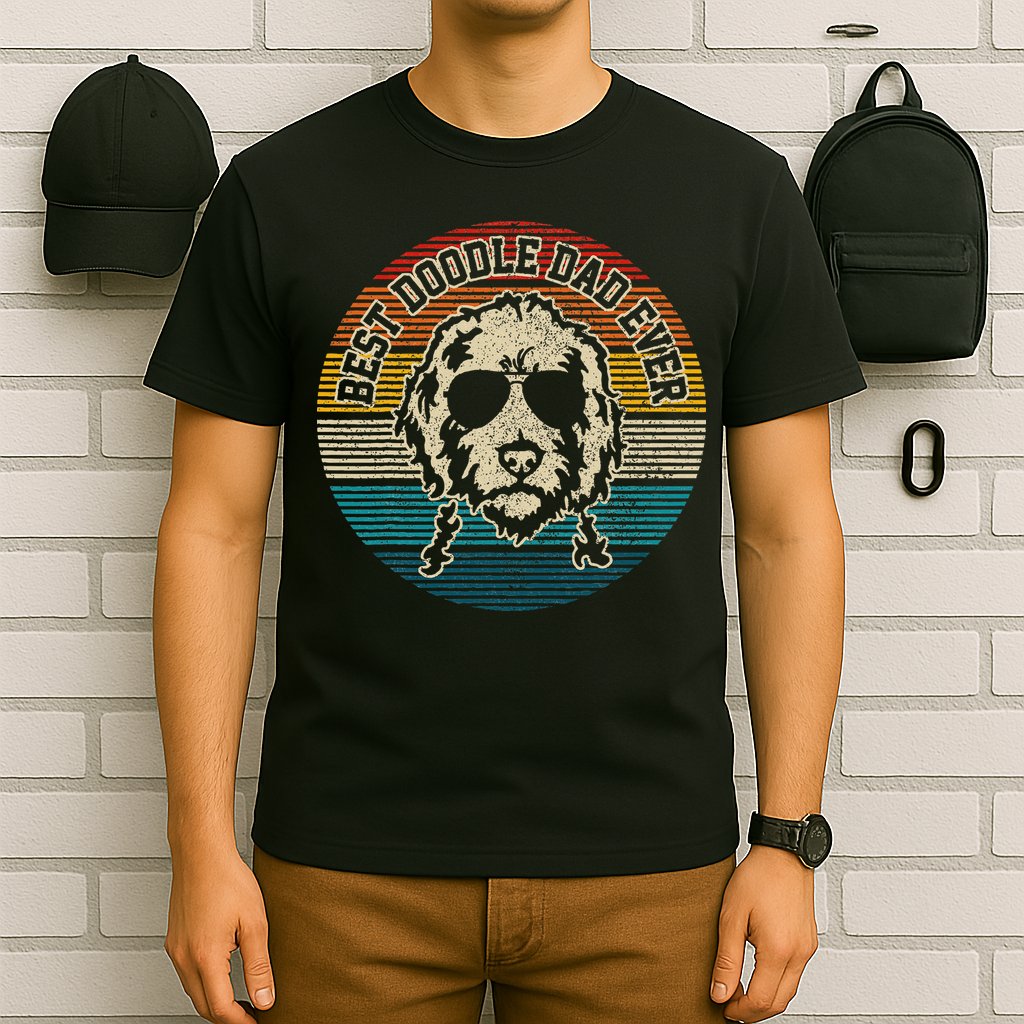 Goldendoodle Vintage Doodle Dad Dog Funny Gift T-Shirt