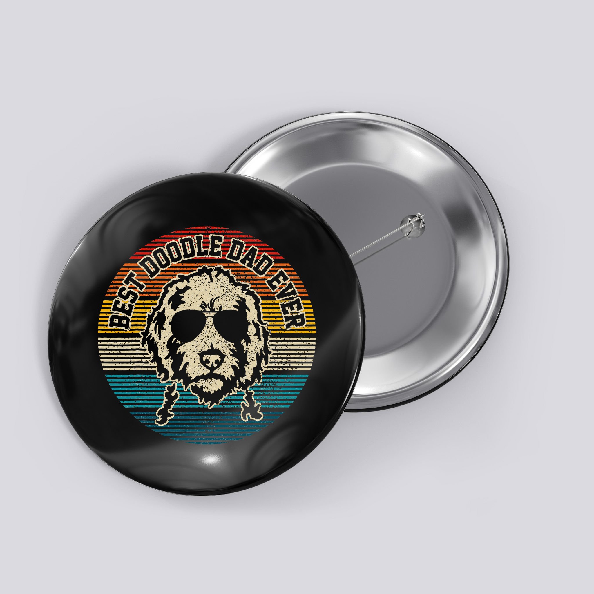 Goldendoodle Vintage Doodle Dad Dog Funny Gift Button