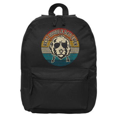 Goldendoodle Vintage Doodle Dad Dog Funny Gift 16 in Basic Backpack