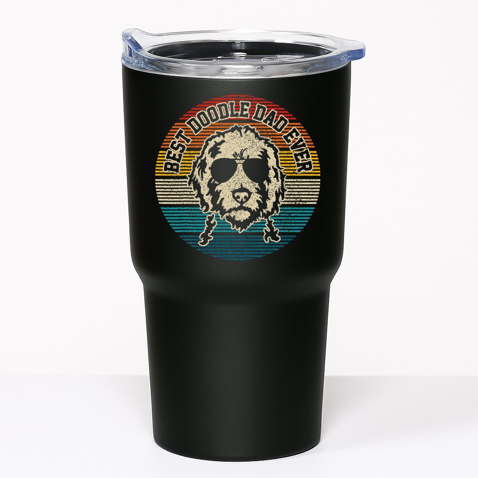 Goldendoodle Vintage Doodle Dad Dog Funny Gift Tumbler