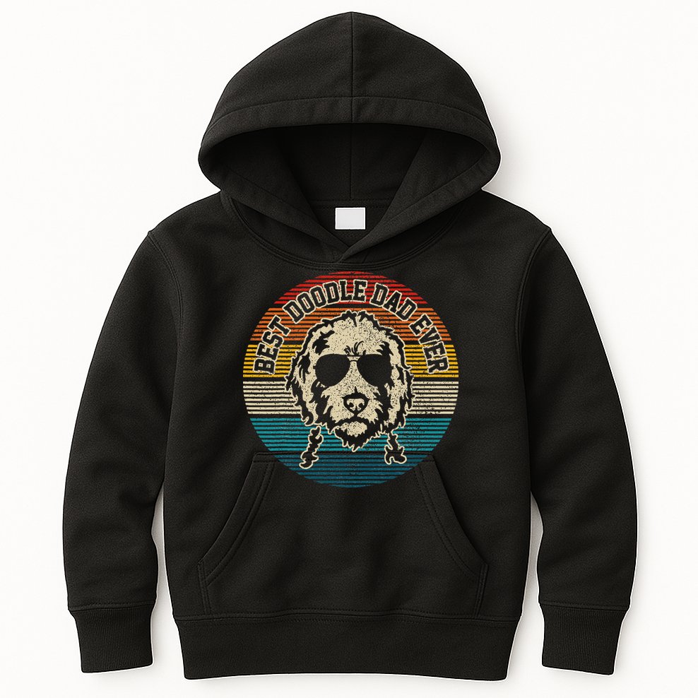 Goldendoodle Vintage Doodle Dad Dog Funny Gift Kids Hoodie