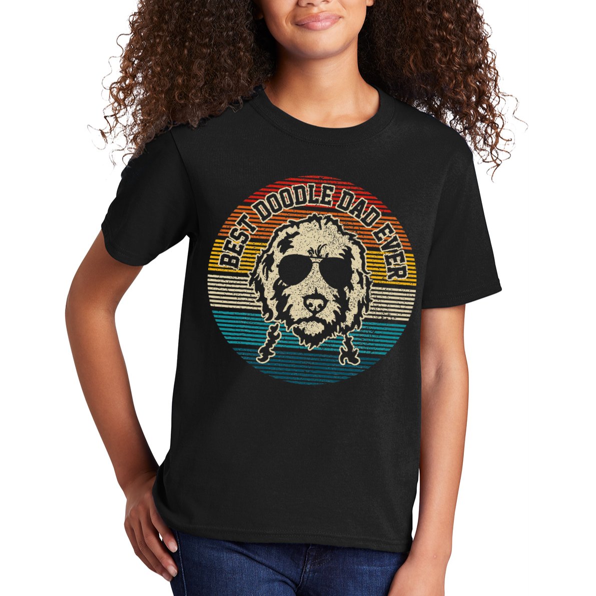 Goldendoodle Vintage Doodle Dad Dog Funny Gift Kids T-Shirt