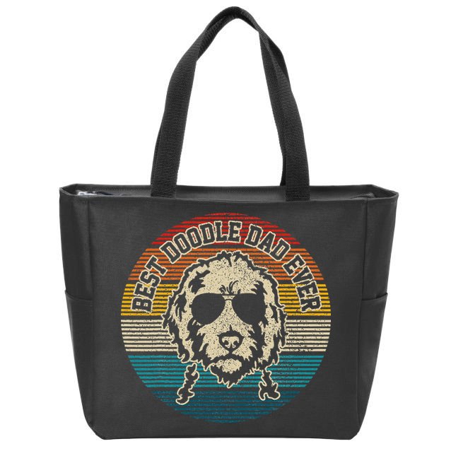 Goldendoodle Vintage Doodle Dad Dog Funny Gift Zip Tote Bag