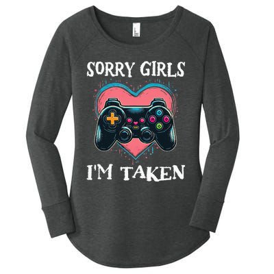 Gamer Valentines Day Sorry Teens Gaming Women's Perfect Tri Tunic Long Sleeve Shirt