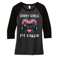 Gamer Valentines Day Sorry Teens Gaming Women's Tri-Blend 3/4-Sleeve Raglan Shirt