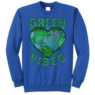 Green Vibes Earth Day Hearcute Gift Everyday Is Earth Day Cute Gift Sweatshirt