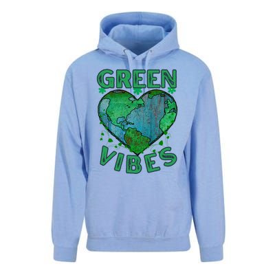 Green Vibes Earth Day Hearcute Gift Everyday Is Earth Day Cute Gift Unisex Surf Hoodie