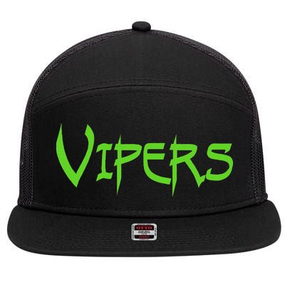 Go Vipers Football Baseball Basketball Cheer Team Fan Spirit 7 Panel Mesh Trucker Snapback Hat