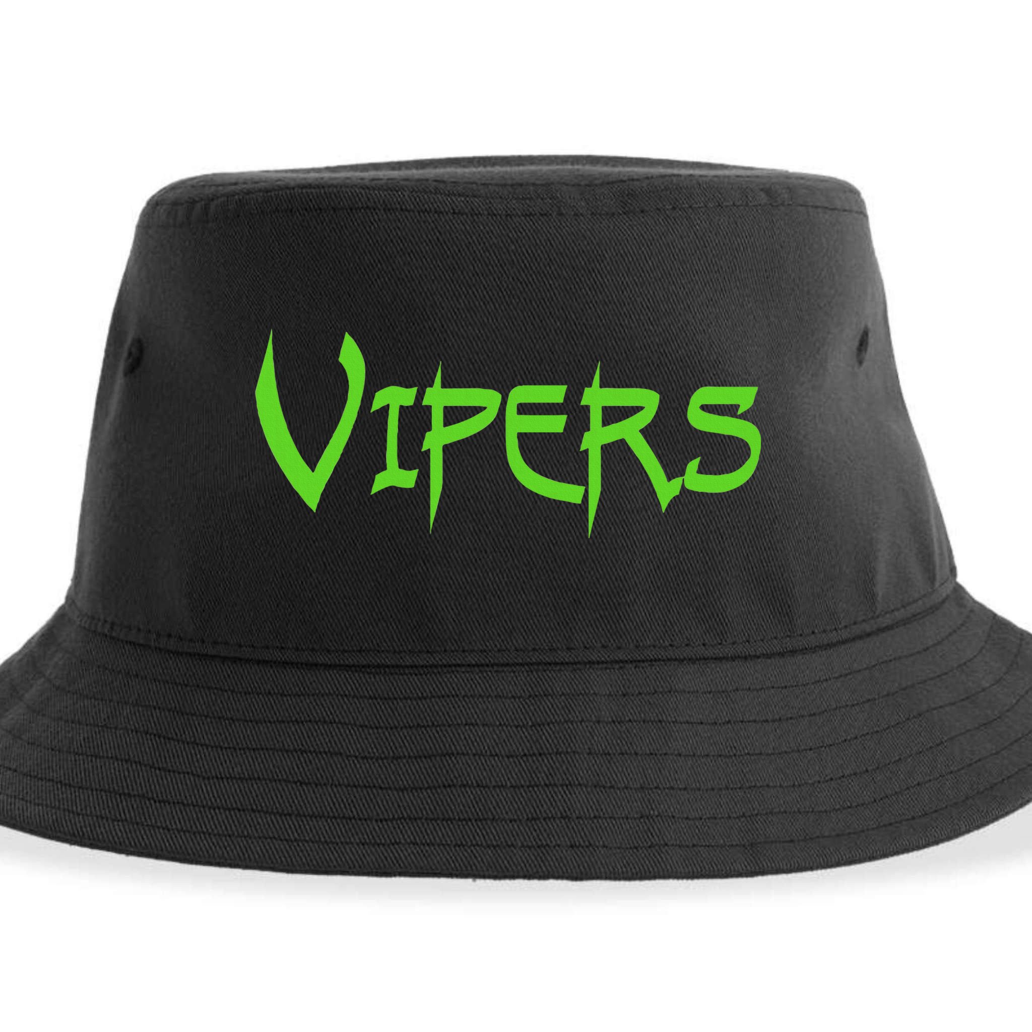 Go Vipers Football Baseball Basketball Cheer Team Fan Spirit Sustainable Bucket Hat