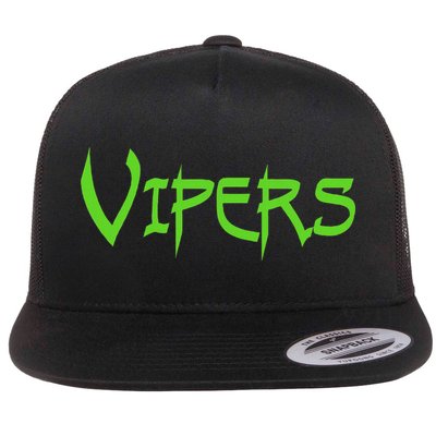 Go Vipers Football Baseball Basketball Cheer Team Fan Spirit Flat Bill Trucker Hat