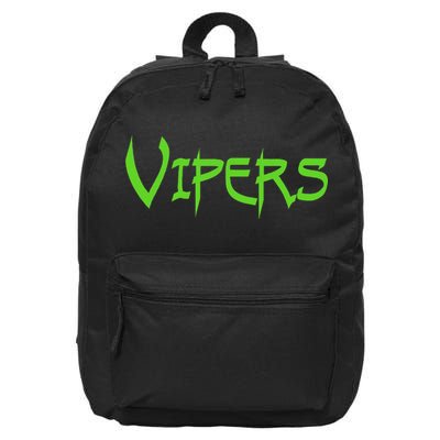 Go Vipers Football Baseball Basketball Cheer Team Fan Spirit 16 in Basic Backpack