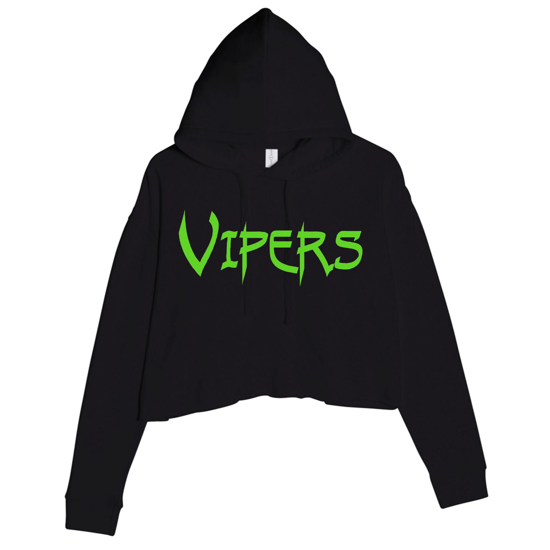 Go Vipers Football Baseball Basketball Cheer Team Fan Spirit Crop Fleece Hoodie