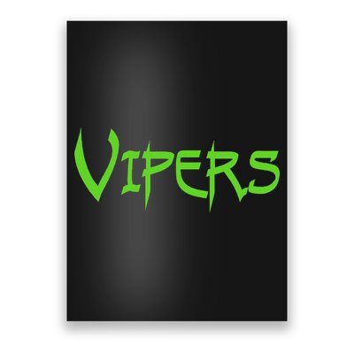 Go Vipers Football Baseball Basketball Cheer Team Fan Spirit Poster